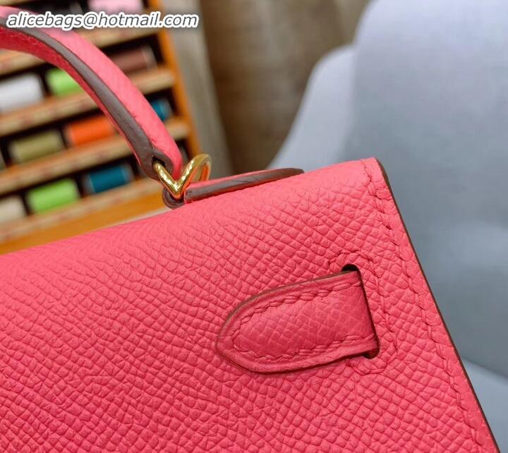 Best Product Hermes Mini Kelly II Bag in Original Epsom Leather H091413 Peach Red