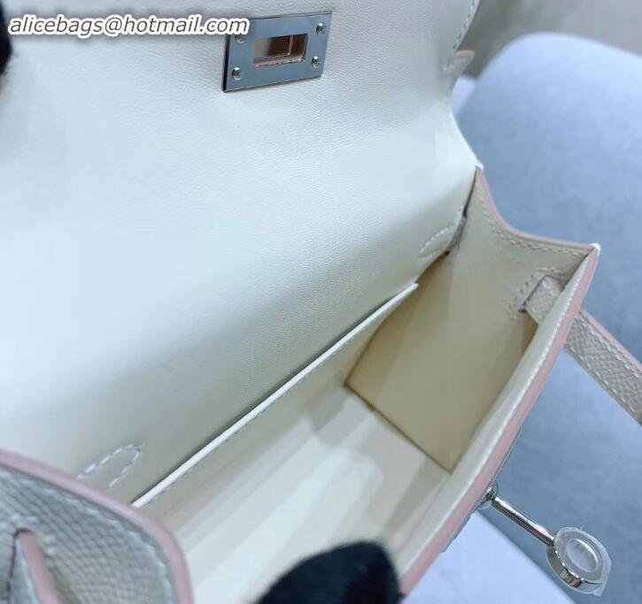 Popular Hermes Mini Kelly II Bag in Original Epsom Leather H091413 White