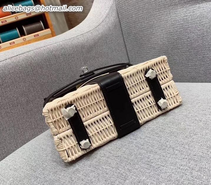 New Style Hermes Mini Kelly Picnic Bag in Rattan H091415 Black