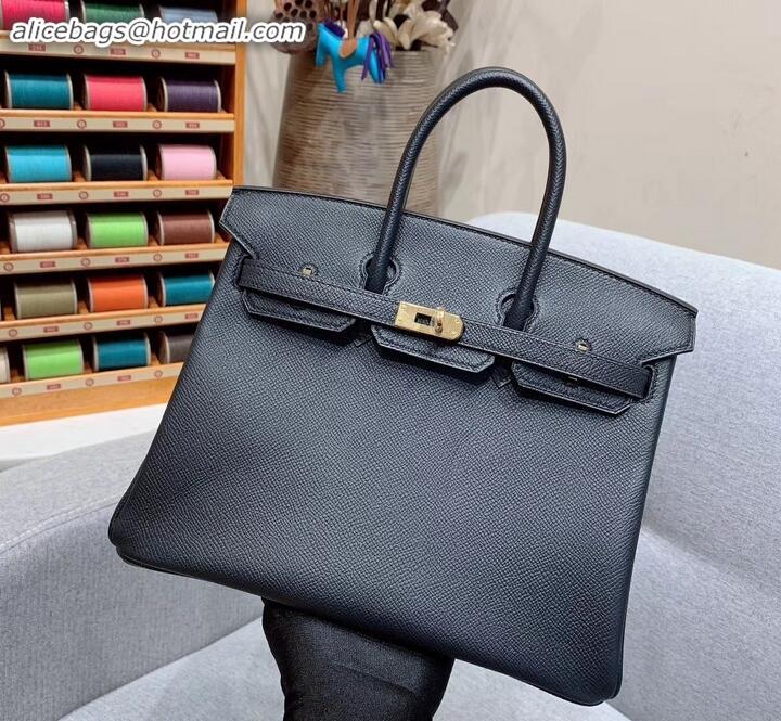 Luxury Hermes Birkin 25cm Bag in Original Epsom Leather H091416 Black