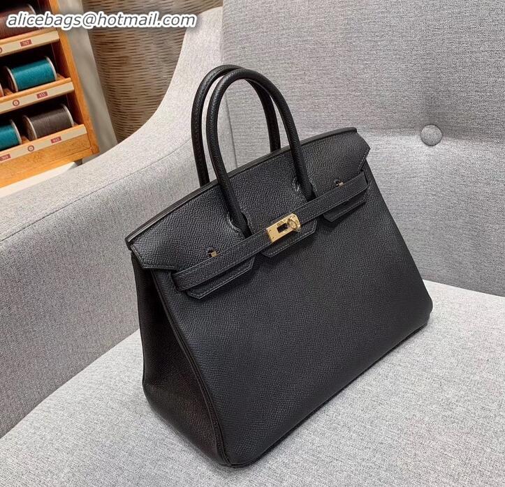 Luxury Hermes Birkin 25cm Bag in Original Epsom Leather H091416 Black