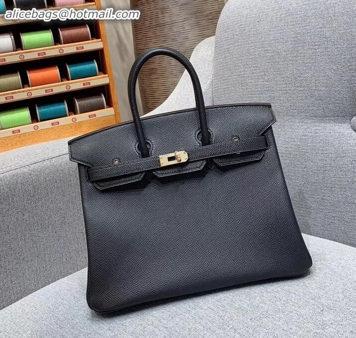 Luxury Hermes Birkin 25cm Bag in Original Epsom Leather H091416 Black