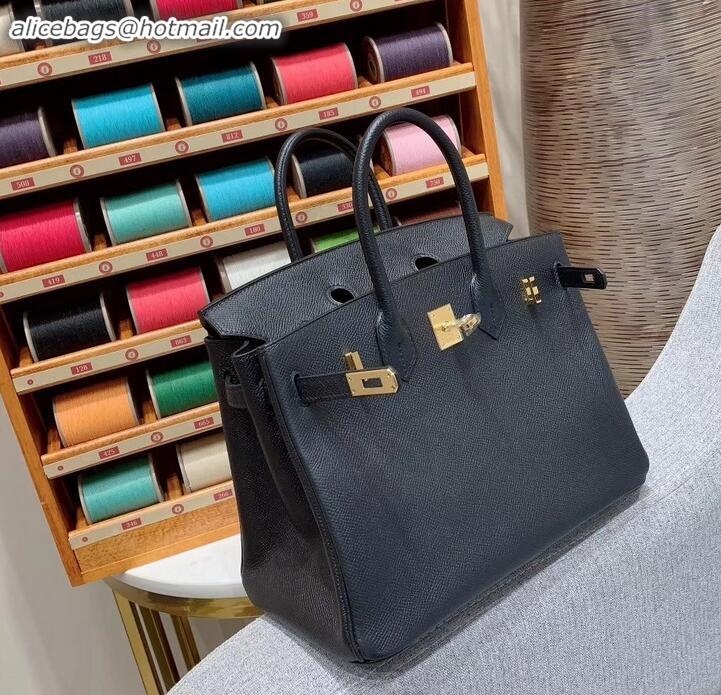 Luxury Hermes Birkin 25cm Bag in Original Epsom Leather H091416 Black