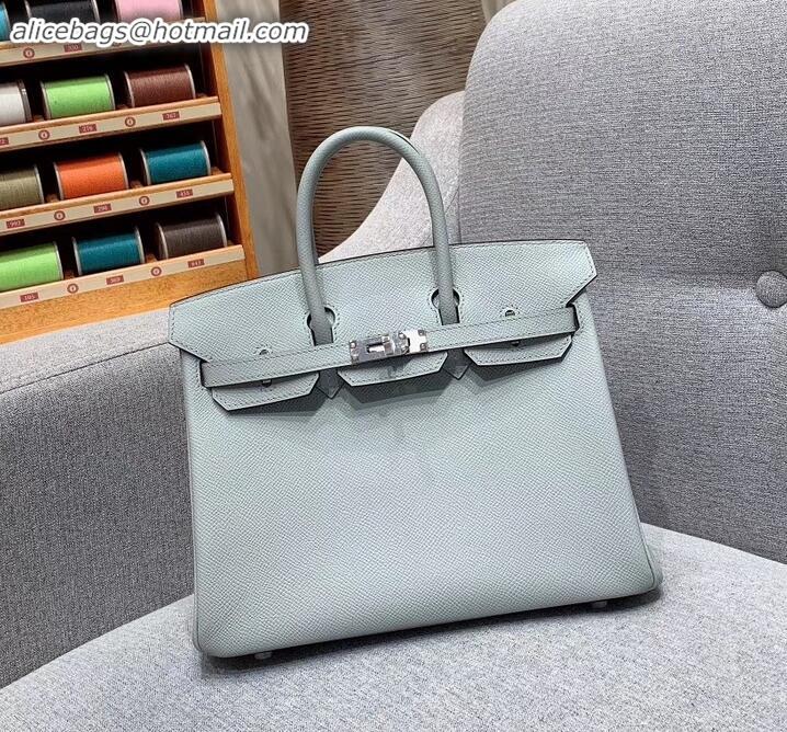 Discount Hermes Birkin 25cm Bag in Original Epsom Leather H091416 Glacier Gray