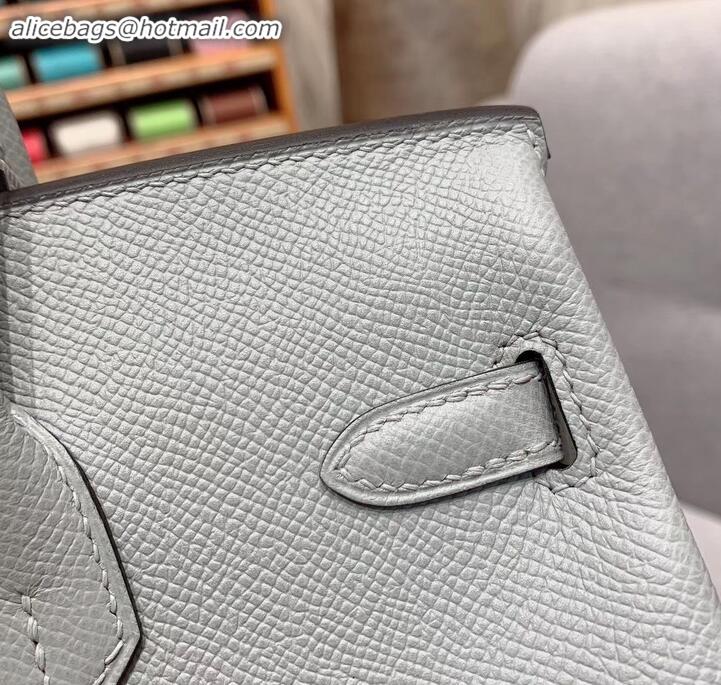 Discount Hermes Birkin 25cm Bag in Original Epsom Leather H091416 Glacier Gray