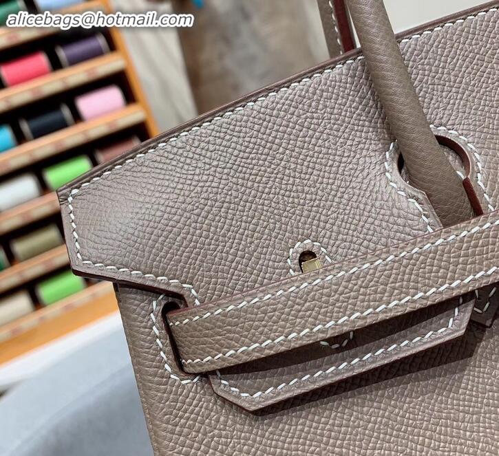 Trendy Design Hermes Birkin 25cm Bag in Original Epsom Leather H091416 Elephant Gray