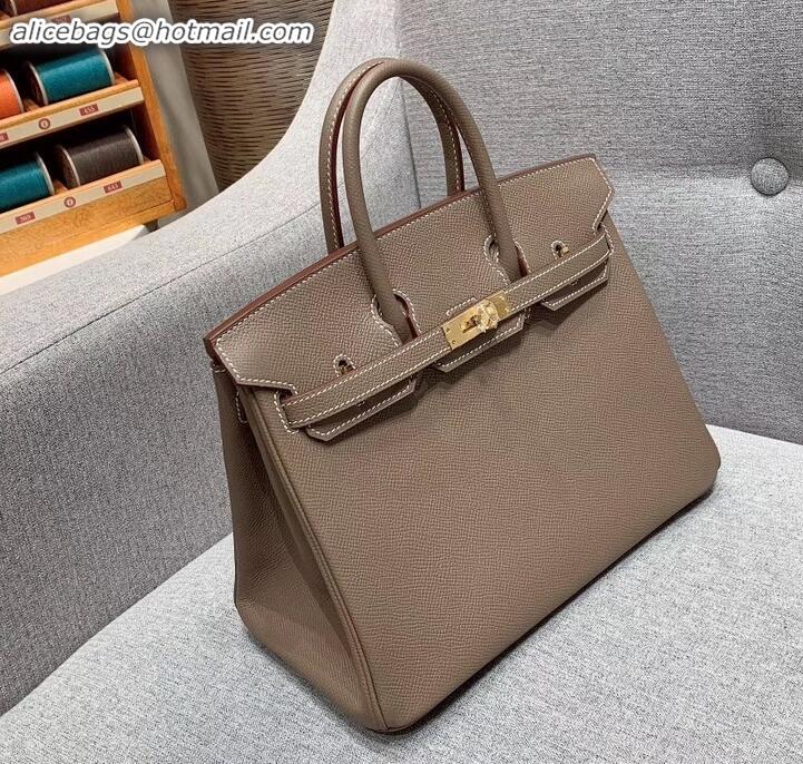 Trendy Design Hermes Birkin 25cm Bag in Original Epsom Leather H091416 Elephant Gray