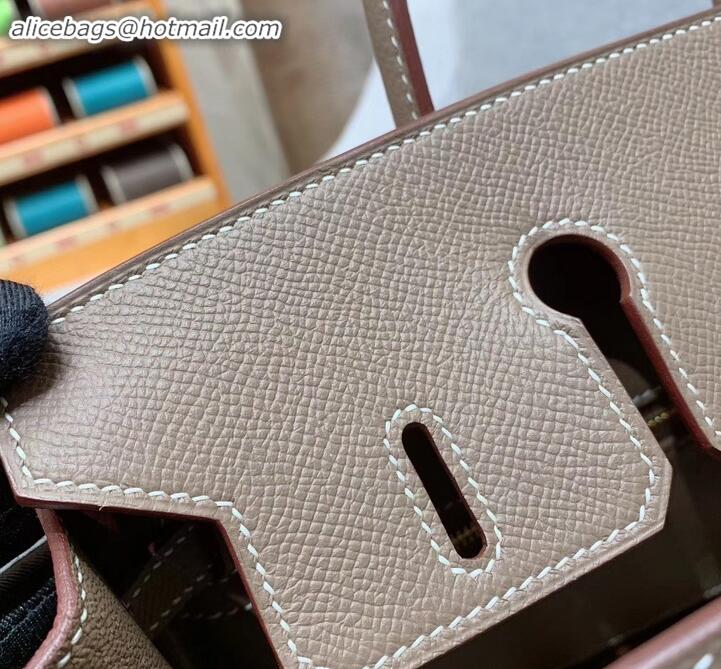 Trendy Design Hermes Birkin 25cm Bag in Original Epsom Leather H091416 Elephant Gray