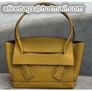 Discount Bottega Veneta Arco 33 Bag in Grainy Calfskin Top Handle Bag BV90710 Yellow 2019