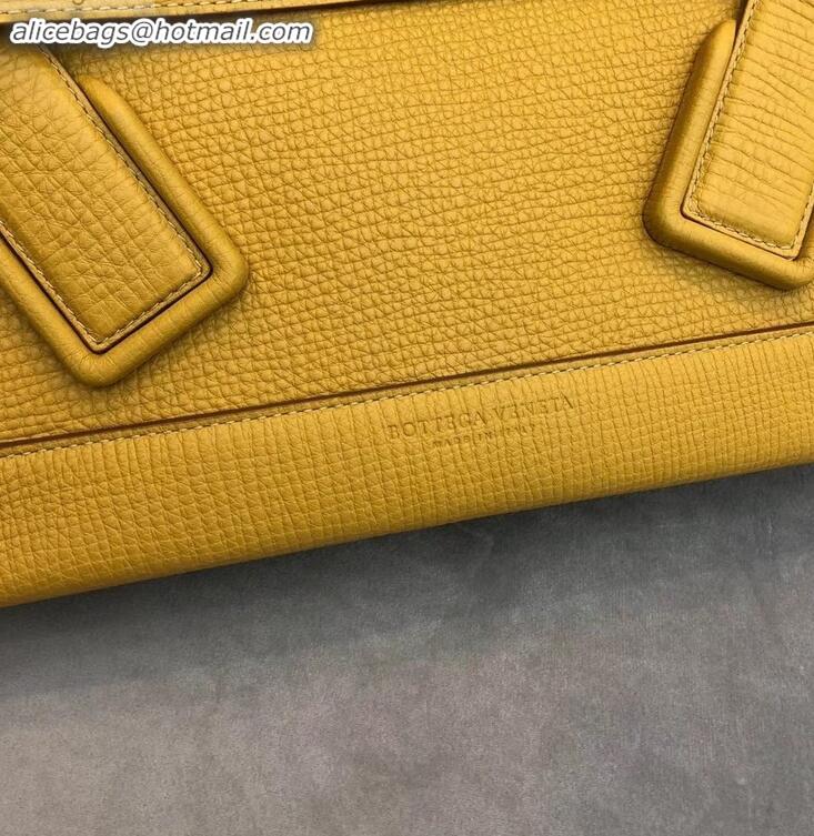 Discount Bottega Veneta Arco 33 Bag in Grainy Calfskin Top Handle Bag BV90710 Yellow 2019