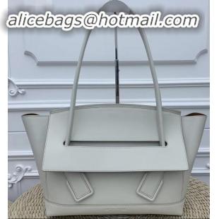 Cheapest Bottega Veneta Arco 48 Bag in French Calf Top Handle Bag BV90701 White 2019