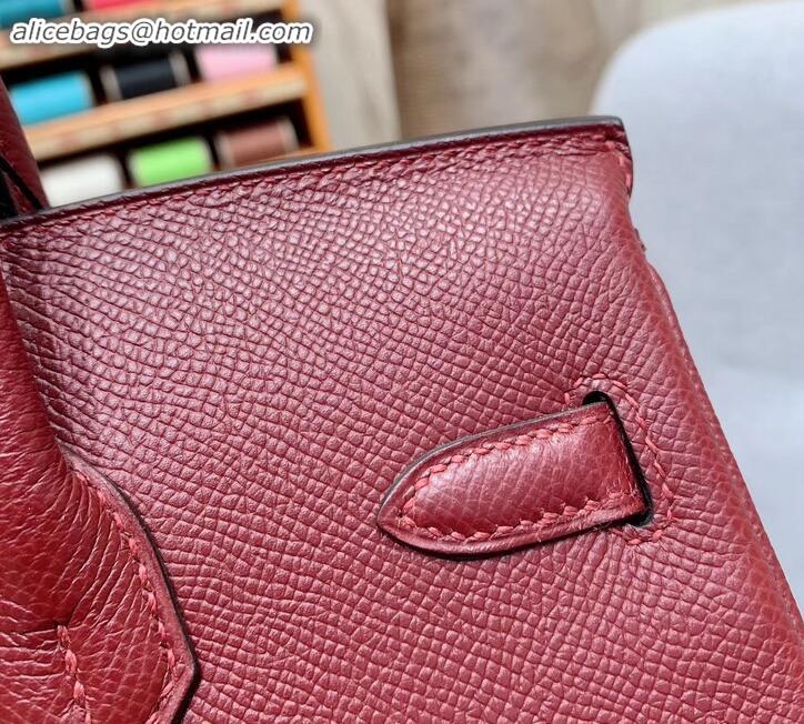 Top Quality Hermes Birkin 25cm Bag in Original Epsom Leather H091416 Burgundy