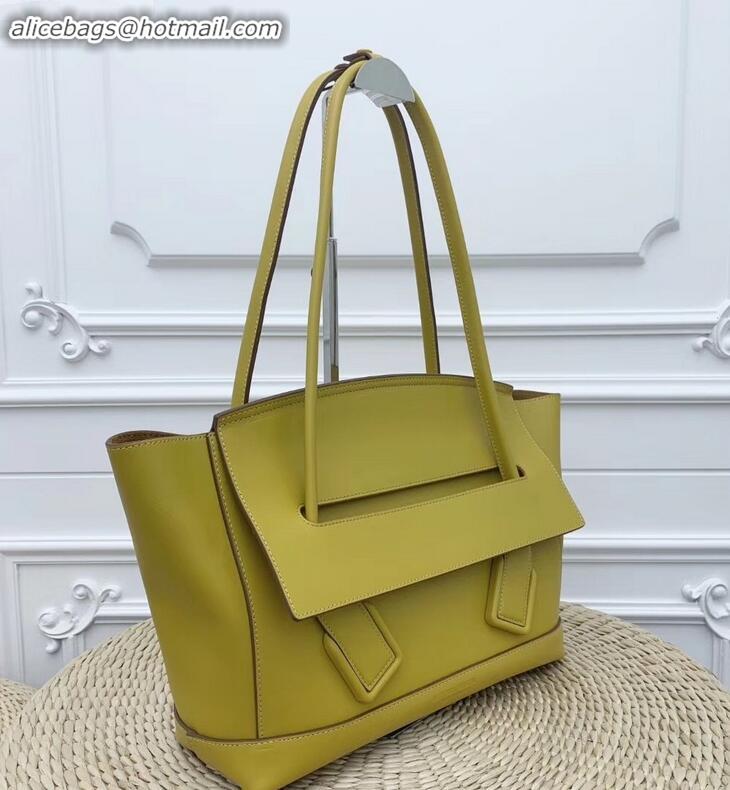 Hot Sell Bottega Veneta Arco 48 Bag in French Calf Top Handle Bag BV90701 Yellow 2019