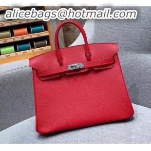 Discount Hermes Birkin 25cm Bag in Original Epsom Leather H091416 Red