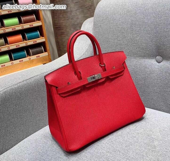 Discount Hermes Birkin 25cm Bag in Original Epsom Leather H091416 Red