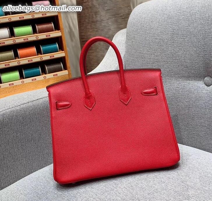 Discount Hermes Birkin 25cm Bag in Original Epsom Leather H091416 Red