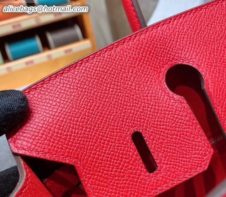 Discount Hermes Birkin 25cm Bag in Original Epsom Leather H091416 Red