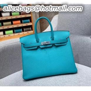 Best Price Hermes Birkin 25cm Bag in Original Epsom Leather H091416 Turquoise