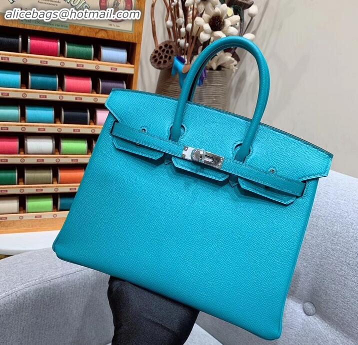 Best Price Hermes Birkin 25cm Bag in Original Epsom Leather H091416 Turquoise