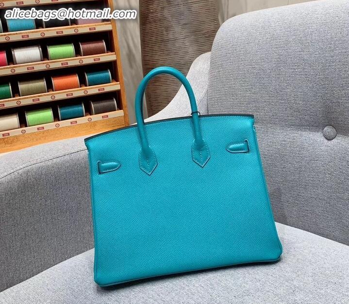 Best Price Hermes Birkin 25cm Bag in Original Epsom Leather H091416 Turquoise