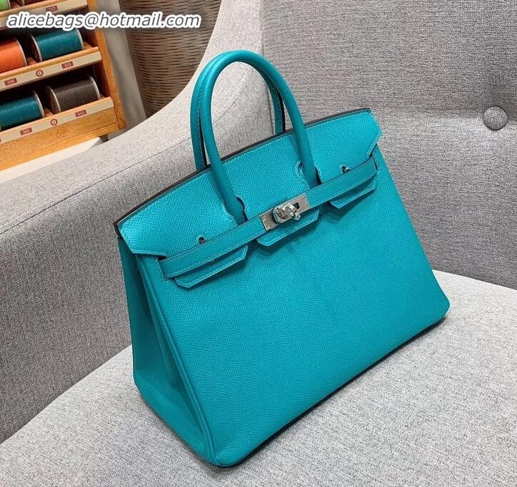 Best Price Hermes Birkin 25cm Bag in Original Epsom Leather H091416 Turquoise