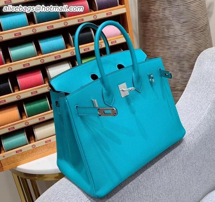 Best Price Hermes Birkin 25cm Bag in Original Epsom Leather H091416 Turquoise