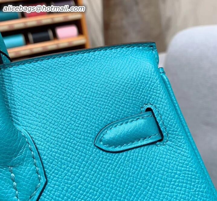 Best Price Hermes Birkin 25cm Bag in Original Epsom Leather H091416 Turquoise