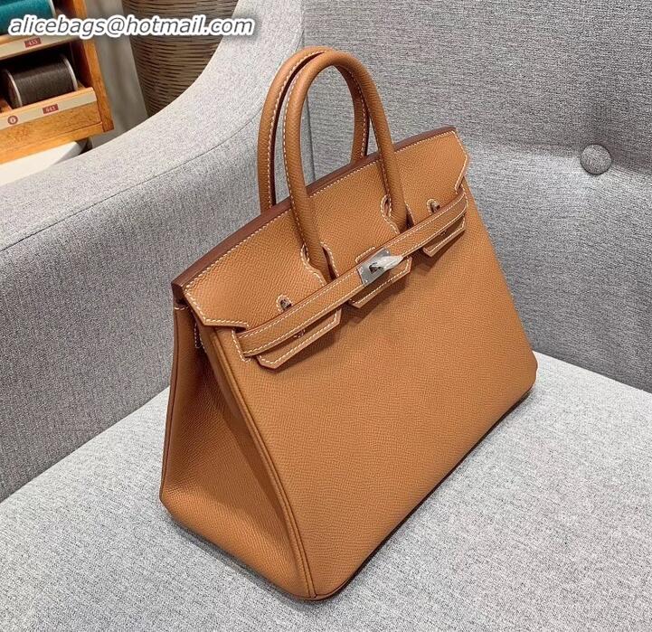 Best Quality Hermes Birkin 25cm Bag in Original Epsom Leather H091416 Brown