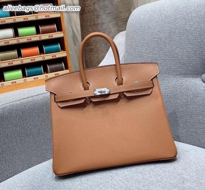 Best Quality Hermes Birkin 25cm Bag in Original Epsom Leather H091416 Brown