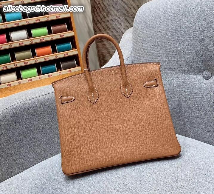 Best Quality Hermes Birkin 25cm Bag in Original Epsom Leather H091416 Brown