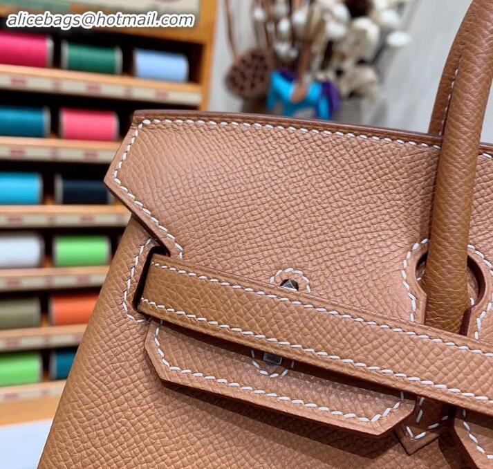 Best Quality Hermes Birkin 25cm Bag in Original Epsom Leather H091416 Brown