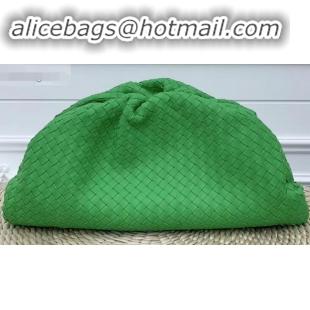 Best Price Bottega Veneta Oversize Frame Pouch Clutch Bag In Intrecciato Woven Leather BV90714 Green 2019