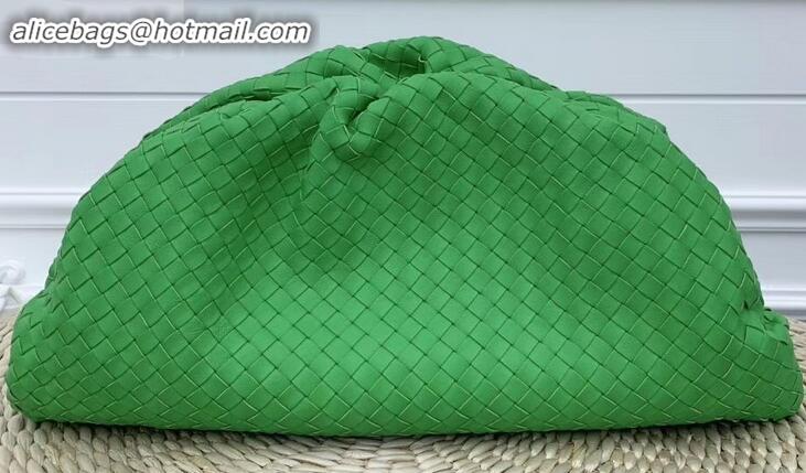 Best Price Bottega Veneta Oversize Frame Pouch Clutch Bag In Intrecciato Woven Leather BV90714 Green 2019