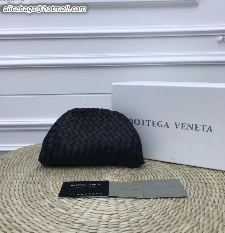 Discount Bottega Veneta Frame Pouch Clutch Small Bag In Intrecciato Woven Leather BV90716 Black 2019