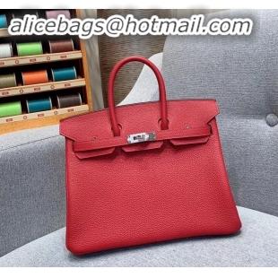 Good Product Hermes Birkin 25cm Bag in Original Togo Leather H091418 Red