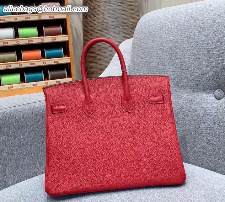 Good Product Hermes Birkin 25cm Bag in Original Togo Leather H091418 Red