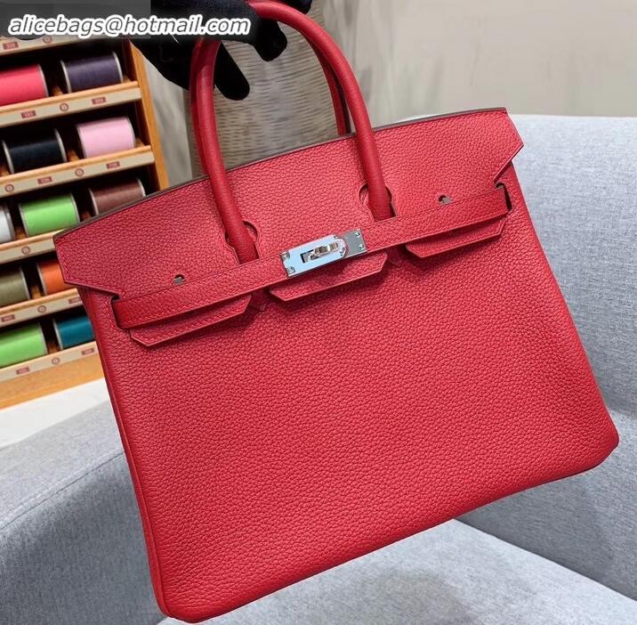 Good Product Hermes Birkin 25cm Bag in Original Togo Leather H091418 Red