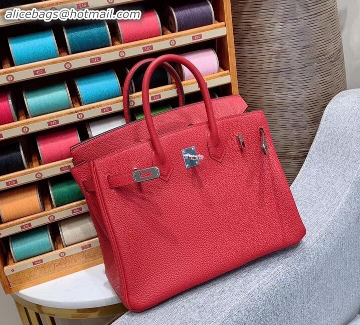 Good Product Hermes Birkin 25cm Bag in Original Togo Leather H091418 Red