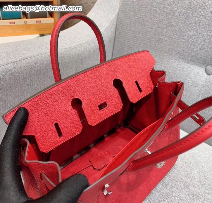 Good Product Hermes Birkin 25cm Bag in Original Togo Leather H091418 Red