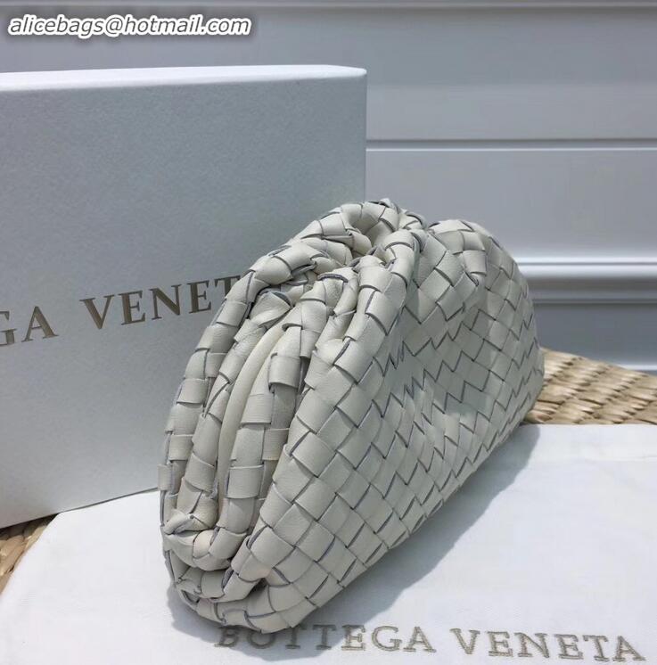 Cheapest Bottega Veneta Frame Pouch Clutch Small Bag In Intrecciato Woven Leather BV90716 Creamy 2019