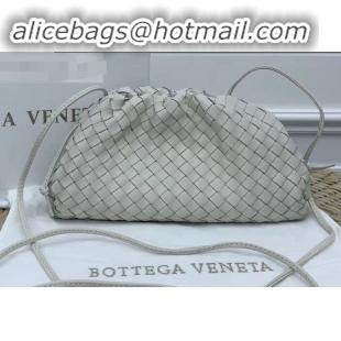 Cheapest Bottega Veneta Frame Pouch Clutch Small Bag with Strap In Intrecciato Woven Leather BV90721 Creamy 2019