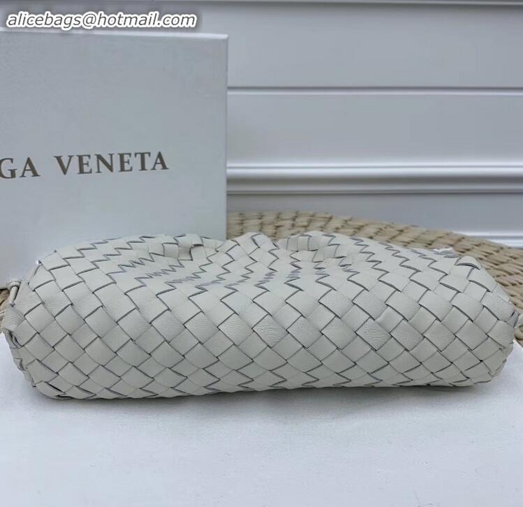 Cheapest Bottega Veneta Frame Pouch Clutch Small Bag with Strap In Intrecciato Woven Leather BV90721 Creamy 2019