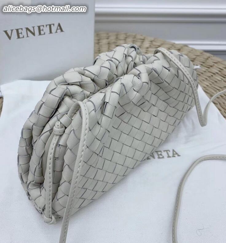 Cheapest Bottega Veneta Frame Pouch Clutch Small Bag with Strap In Intrecciato Woven Leather BV90721 Creamy 2019