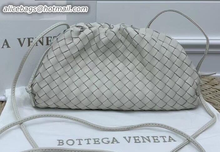 Cheapest Bottega Veneta Frame Pouch Clutch Small Bag with Strap In Intrecciato Woven Leather BV90721 Creamy 2019