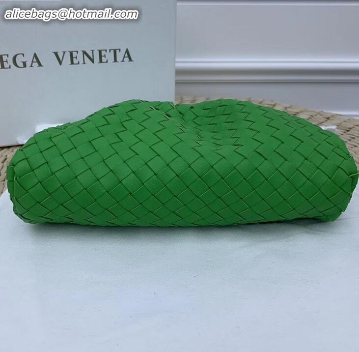 Grade Bottega Veneta Frame Pouch Clutch Small Bag with Strap In Intrecciato Woven Leather BV90721 Green 2019