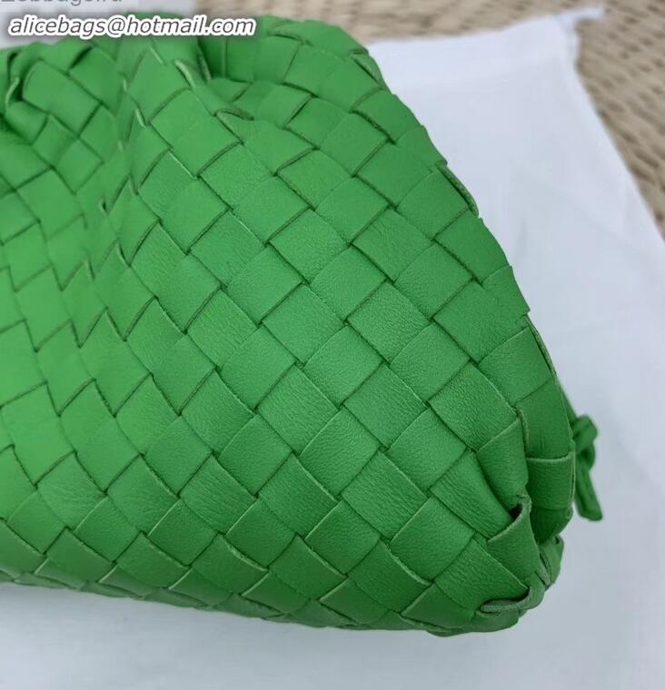 Grade Bottega Veneta Frame Pouch Clutch Small Bag with Strap In Intrecciato Woven Leather BV90721 Green 2019