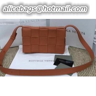 Hot Style Bottega Veneta Cassette Crossbody Bag In Maxi Intrecciato BV90726 Orange 2019