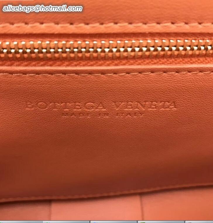 Hot Style Bottega Veneta Cassette Crossbody Bag In Maxi Intrecciato BV90726 Orange 2019