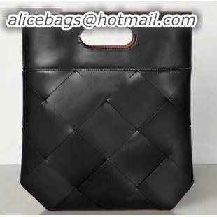 Reproduction Bottega Veneta Small Slip Tote Bag In Maxi Weave BV90732 Black 2019