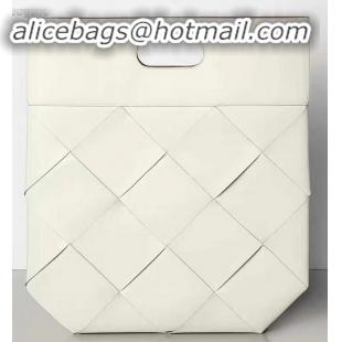 Duplicate Bottega Veneta Small Slip Tote Bag In Maxi Weave BV90732 White 2019